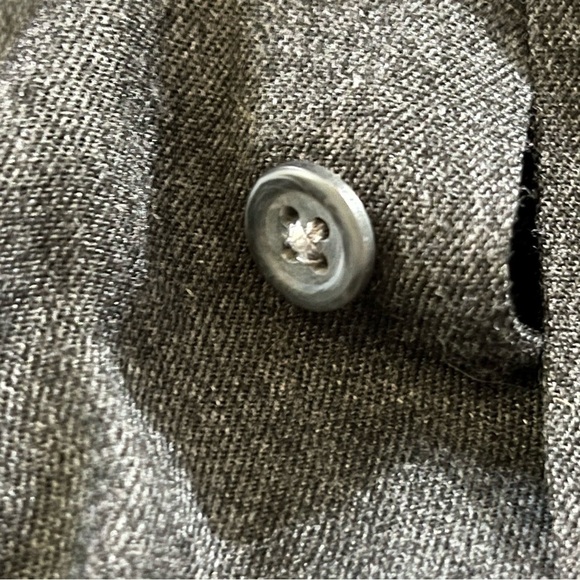 Vintage 80s-90s Henry Grethel Studio Button Down Shirt Rayon Charcoal Large 42cm - Picture 4 of 7